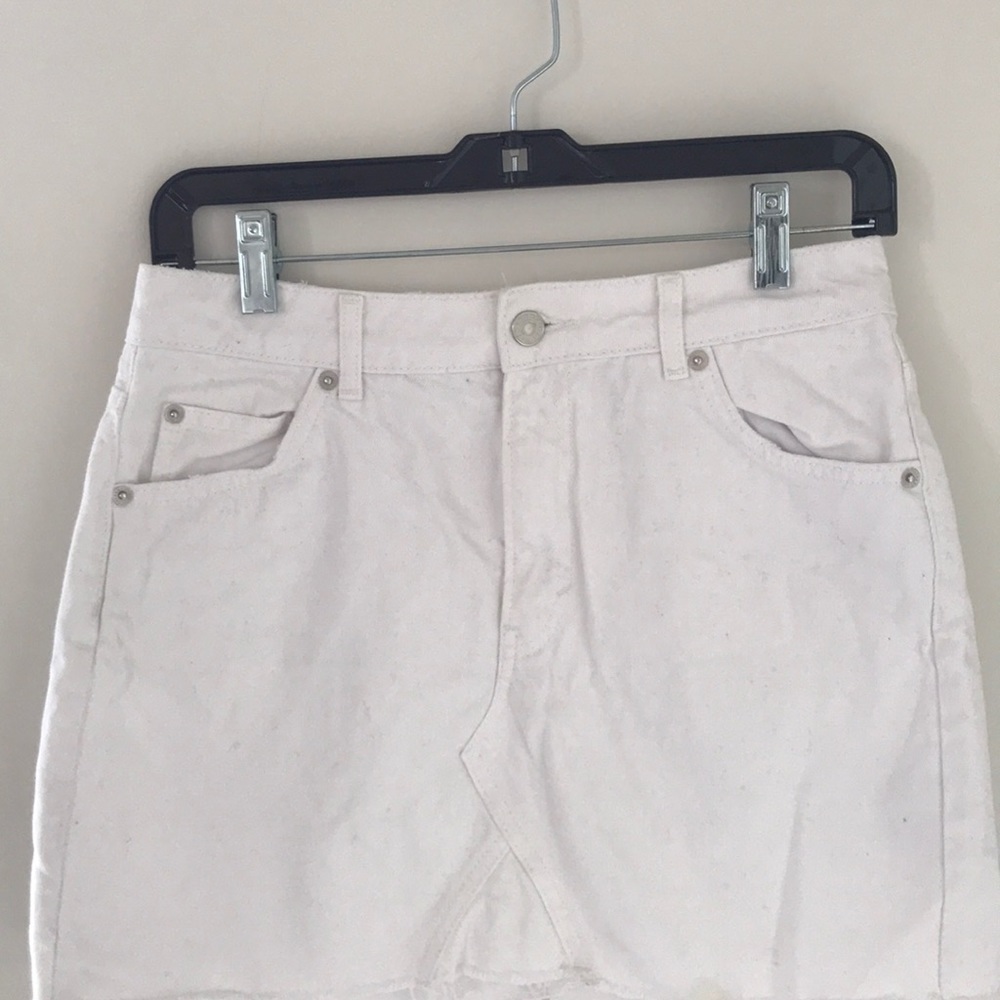 White topshop denim mini skirt